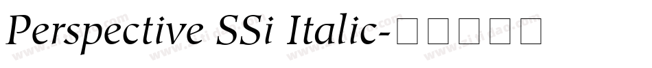 Perspective SSi Italic字体转换